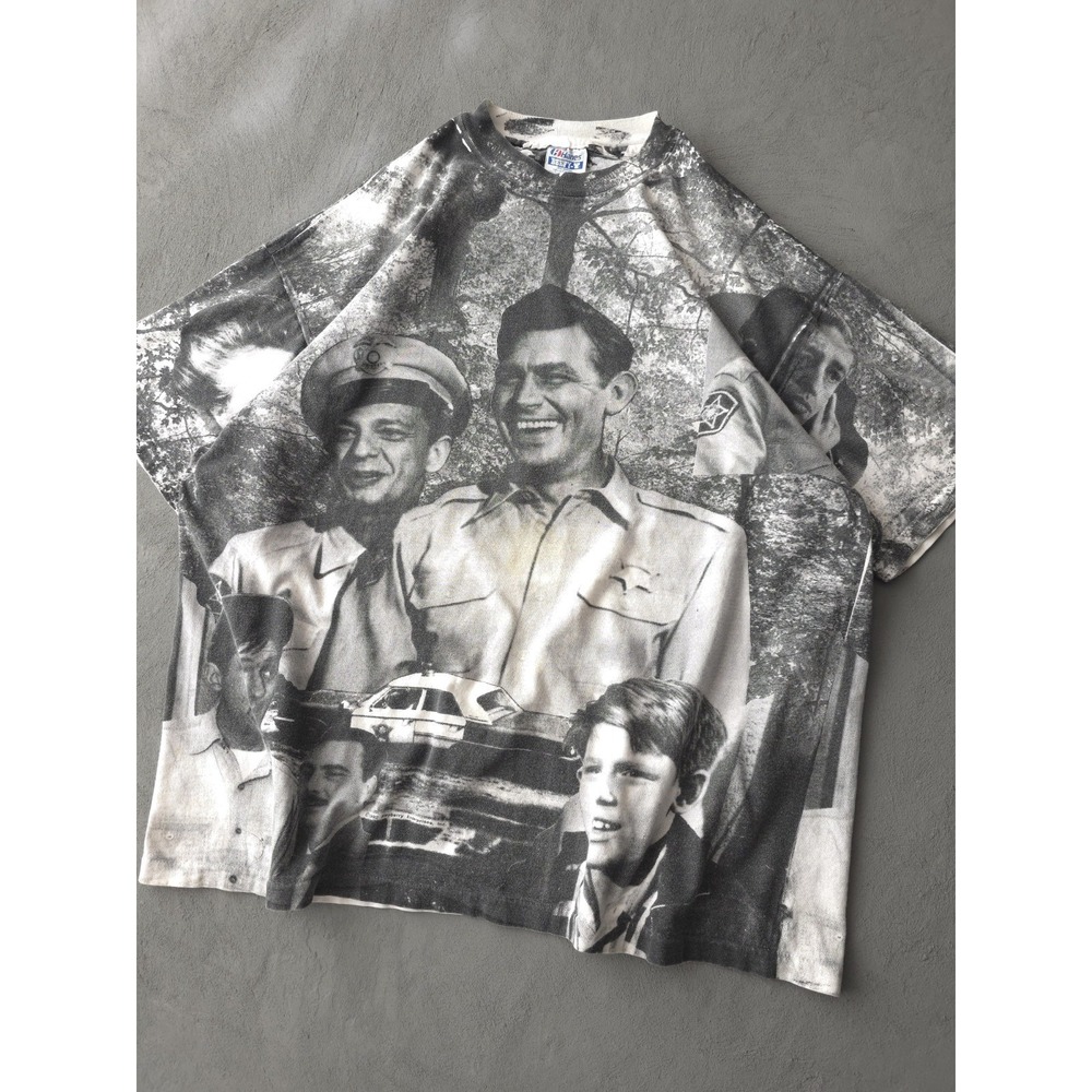 Vintage 90s Andy Griffith Show AOP Television TV Show Hanes Beefy-T T-shirt XXL